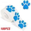 100-500pcs Cute Animal Paw Sticker DIY Colorful Holographic Lables Art Crafts Sticker Student Reward Stationery Stickers