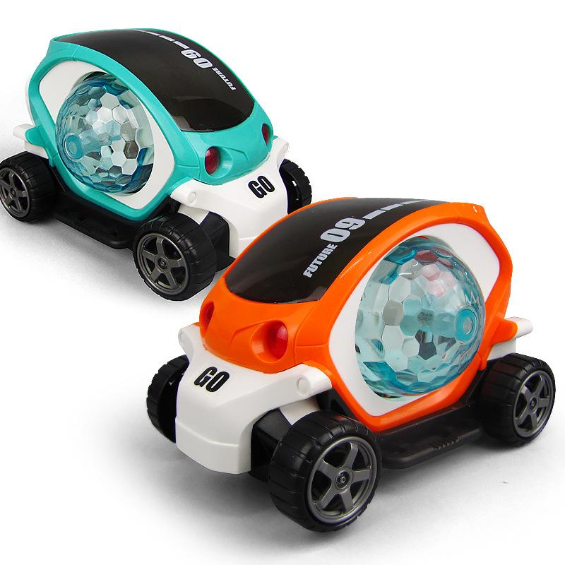 Children's Light Toy Car Model Electric Universal Rotating Colorful Music Cartoon Car Toy