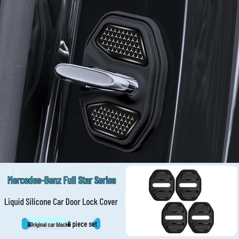 Universal Car Door Lock Shock Absorption Protective Cover for Mercedes-Benz, BMW, Haval, Hongqi, Maserati, Maybach, Jeep