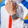 ABORNI 5006 Orologio Sportivo da Uomo Stile Meccanico Calendario Quarzo Cinturino in Silicone Quadrato Serie Yonghui Star Track Orologio per Uomo