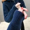 Hooded Sweater Women's Autumn and Winter Long Sleeved Knitted Sweater Loose and Lazy Style Hoodie Top Rest Pullover