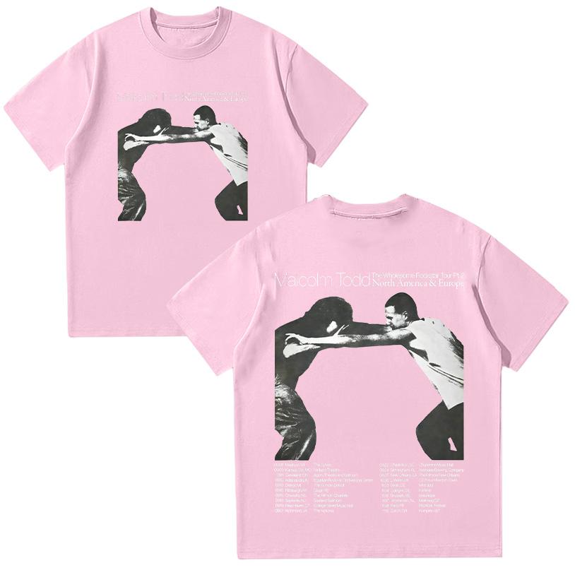 Malcolm Todd The Wholesome Rockstar Tour Pt.2 T-shirt Unisex Vintage Lata 90. T-shirt Streewear Męski i Damski Bawełniany Top z Krótkim Rękawem