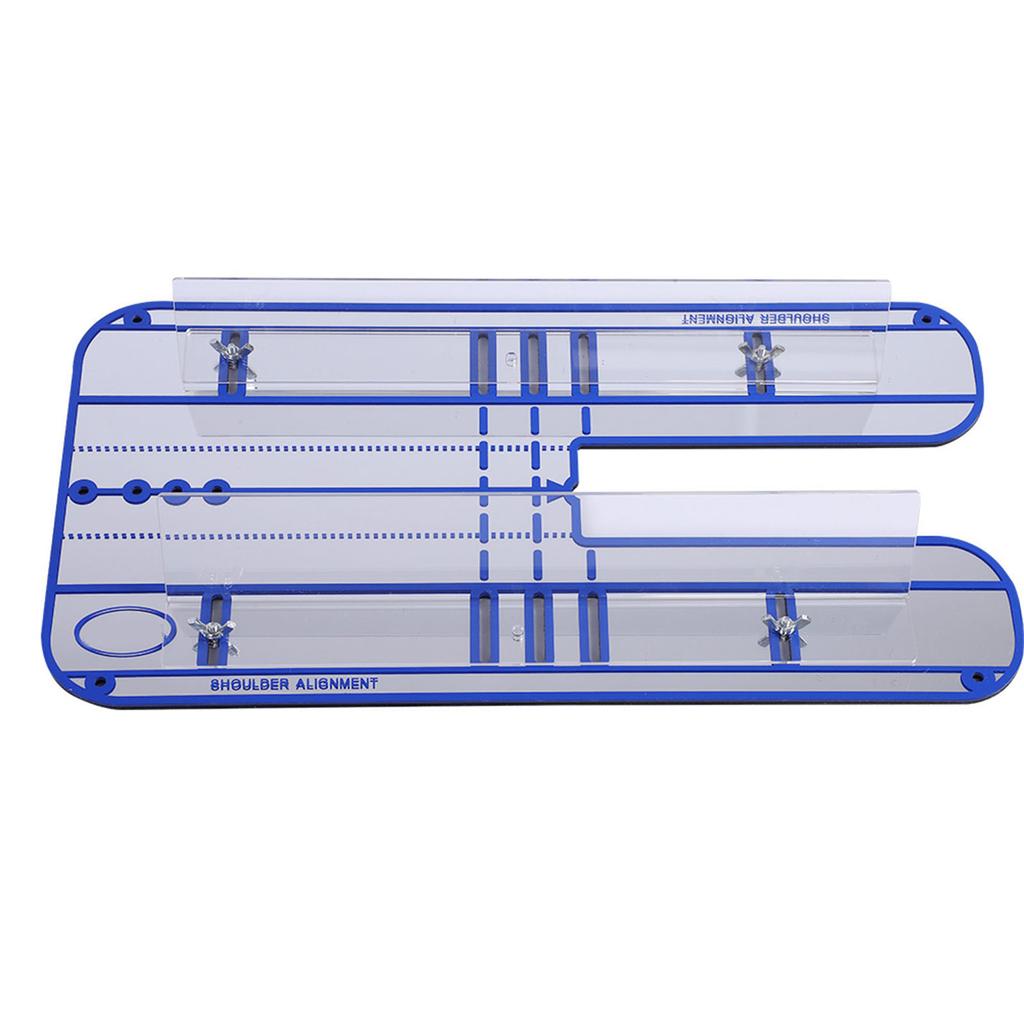 Miroir d'Alignement Putting Golf Aide d'Entraînement avec Rails de Guidage pour Utilisation Intérieure Extérieure