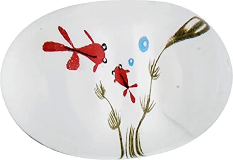 Craftsman House Glass Chopstick Rest (Goldfish)