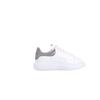 Alexander Mcqueen Oversized Sneaker Cow Leather Comfortable Low Top Casual Shoes Women's Black Pearl 553770WHFBU9042