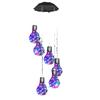 30LED & Copper Wire Colorful Lights Bulb Solar Wind Chimes Waterproof Garden Hanging Lamp Solar Windbell Light Christmas Decor