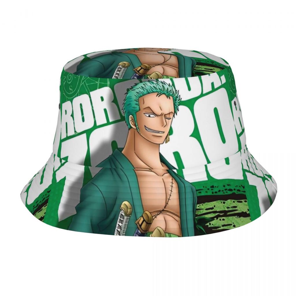 Japonia Anime Zoro Luffy Czapki Bucket Hat z Czaszką dla Kobiet Mężczyzn Letnia Jednoczęściowa Kapelusz Floppy Unikalna na Sporty na Świeżym Powietrzu Kapelusz Wędkarski Ispoti