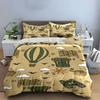 Green Hot Air Balloons. Bedding Sets Duvet Cover Sets Duvet Covers Pillowcases(1 * Duvet Cover 2 * Pillowcases Without Duvet Insert)