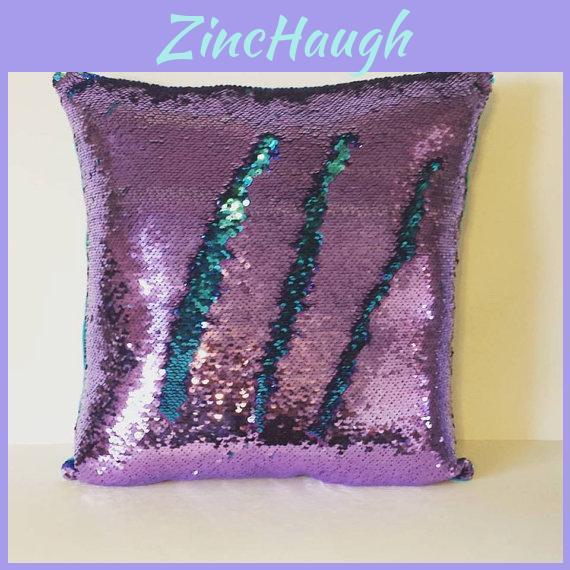 Stylish Sequin Pillow Cover With Cotton And Suede Material For Home Decor