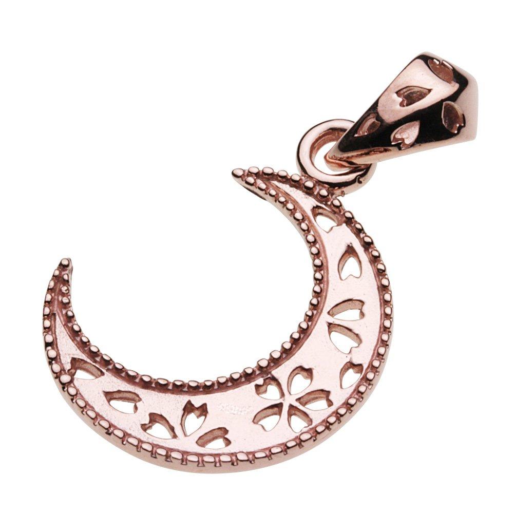 

Японский узор в виде цветущей вишни полумесяц розовый кулон серебро серебро p0624 [Cenote] [925 аксессуары]