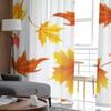 Herbstgelbe Blätter Luxuriöser Chiffon Transparente Vorhänge für Wohnzimmer Schlafzimmer Dekoration Fenster Voiles Tüllvorhang