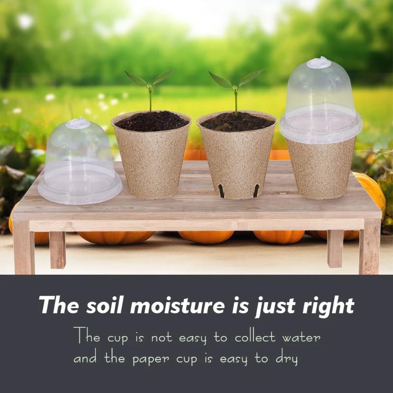 Degradable Paper Pulp Seedling Nursery Pots Eco Friendly Germination Planter Cups For Garden Flowers Herbs Orchard Plant Cultivation