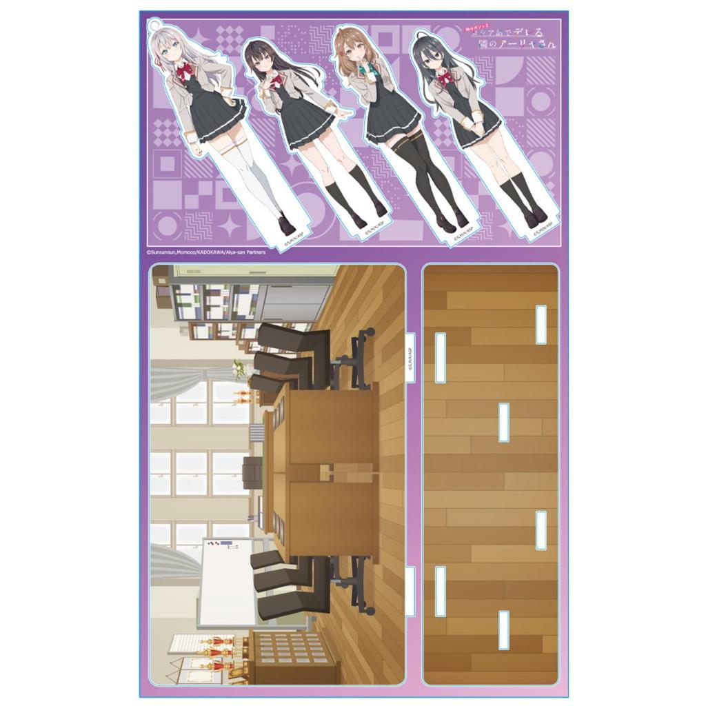 Aria-san next door who sometimes whispers in Russian Acrylic diorama Aria & Yuki & Masha & Ayano