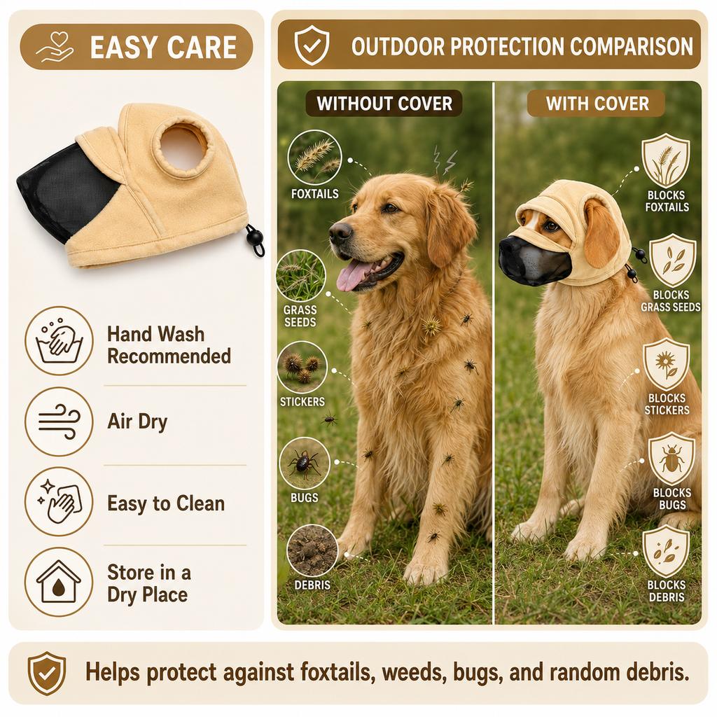 Dog Muzzle Comfortable Breathable Adjustable Outdoor Dog Walking Anti Bite Anti Random Eating Pet Head Cover