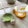 Hand Woven Knitted Cup Mat Funny Animal Drink Coaster Creative Water Cup Mat  Gift