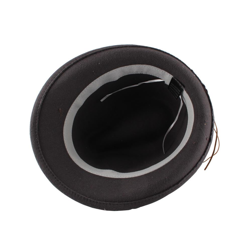 Ebay Hip-hop Woolen Jazz Hat European and American Hairball Rolled Brim Woolen Top Hat New Bell-shaped Felt Hat Women
