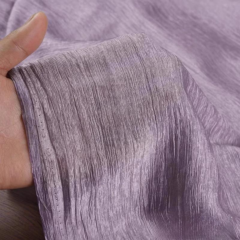 100x140cm Crinkled Satin Acetate Chiffon Fabric Crepe Charmeuse Chiffon Material for DIY  Sewing Summer Dress,Skirt  Fabric