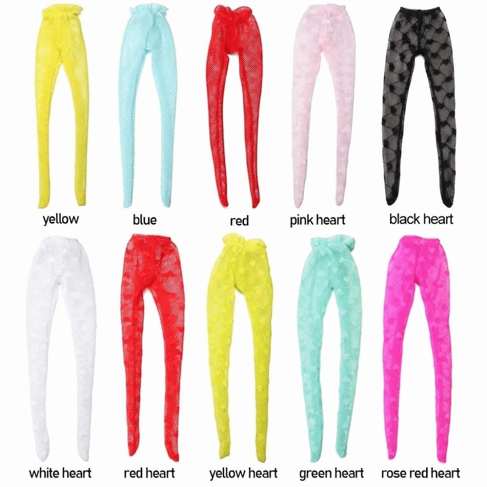 Bottom Sock Elestic Legging Love Heart Pattern Dolls Accessories Doll Silk Stockings Toy Pant Hose