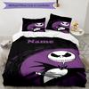 3pcs Custom Name The Nightmare Before Christmas Bedding Set Duvet Cover Closure Includes 1 Duvet Cover & 2 Pillowcases, Soft and Comfortable for All S