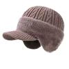 Warm Baseball Knitted Cap Thickened Knitted Peaked Hat Ear Protective Ear Protector Cap  Winter