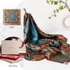 100% Mulberry Silk Scarf  Four Seasons New Printed Shawl Large Square Scarf Gift