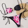 Sexy Ladies Bikini Set Straps Starfish Metal Drawstring Low Waist Sexy Swimsuit Set