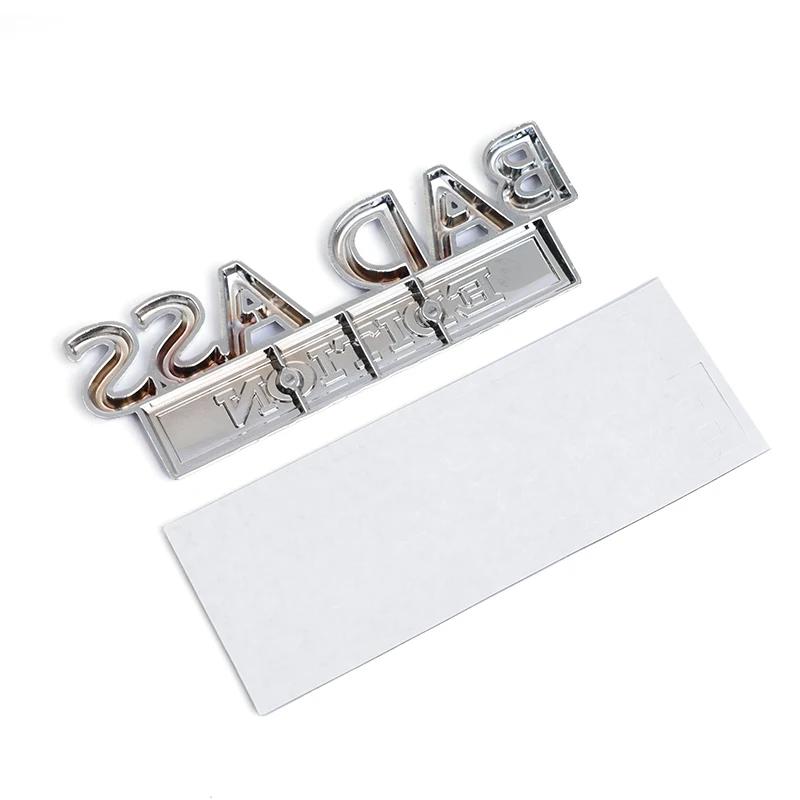 New Car Styling 3D Bad Ass Edition Metal Chrome Zinc Alloy Adhesive Emblem Decorative Badge Funny Decal Auto Accessory