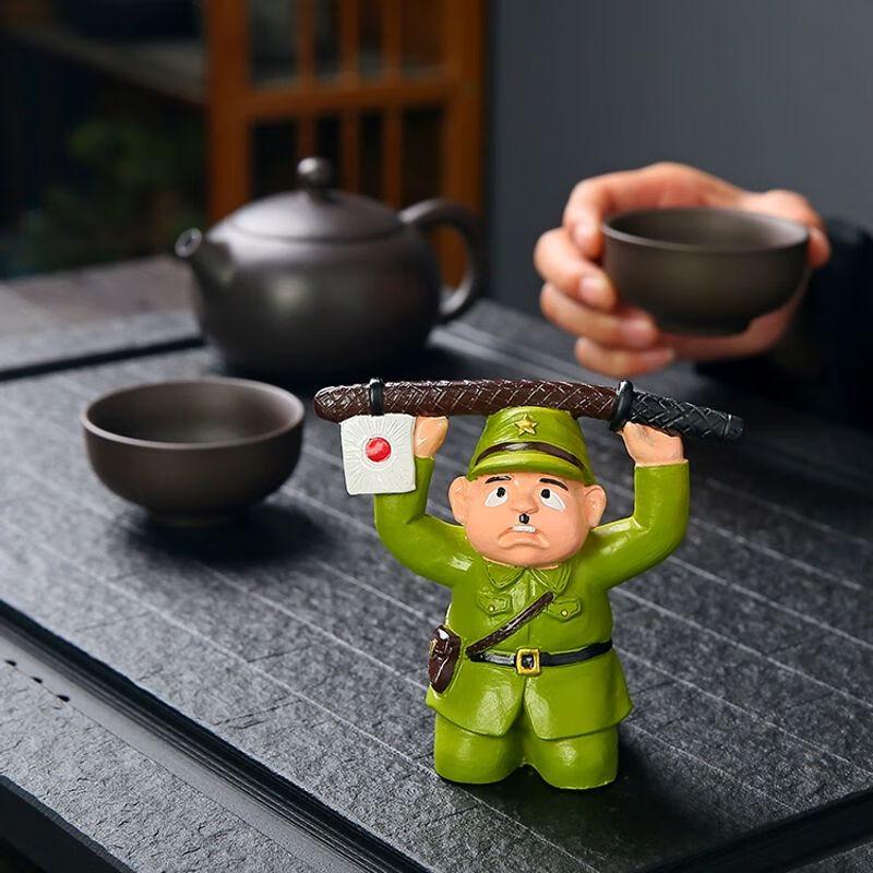 Surrendering Soldier Ceramic Tea Pet Ornament