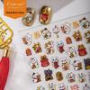 Cyansea Cross-Border New Year Lucky Cat Nail Art & Phone Case Stickers