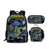 Luxus Beliebt Neuheit Lustig Zoonomaly 3D Druck 3 Stück/Set Schüler Rucksäcke Laptop Tagesrucksack Rucksack Lunchtasche Federmäppchen
