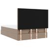 Ottoman Bed with Mattress Cappuccino Brown 140x200 cm Faux Leather