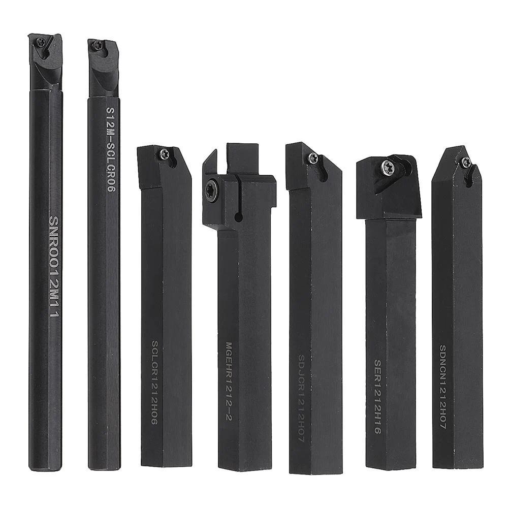 21pcs/Set 8/12/16mm Shank 45HRC Lathe Boring Bar Turning Tool Holder Set with Carbide Inserts for Semi-finish Machine Tool Sets