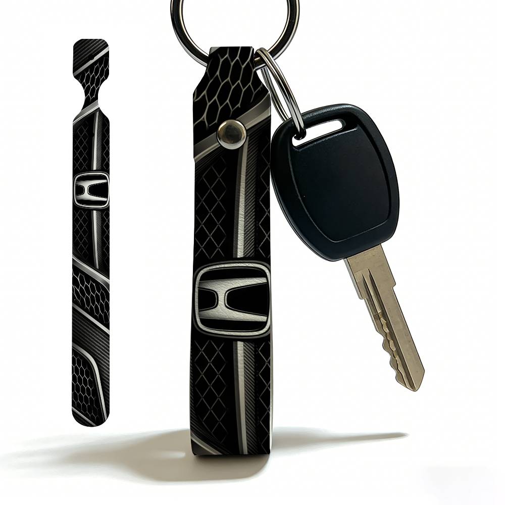 FOR HONDA RACING RIDE PU Leather Keychain Minimalist Key Holder Durable Key Organizer Car Keys Bag Accessories Gift LK6 