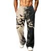Men's Loose Wide Leg Cargo Jogger Pants with Pockets Halloween Print for Casual Outdoor Wear