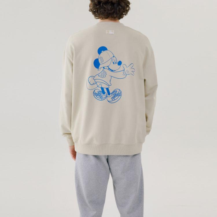 New Disney X MLB Sweatshirts Unisex Beige 31MTK2011-43B