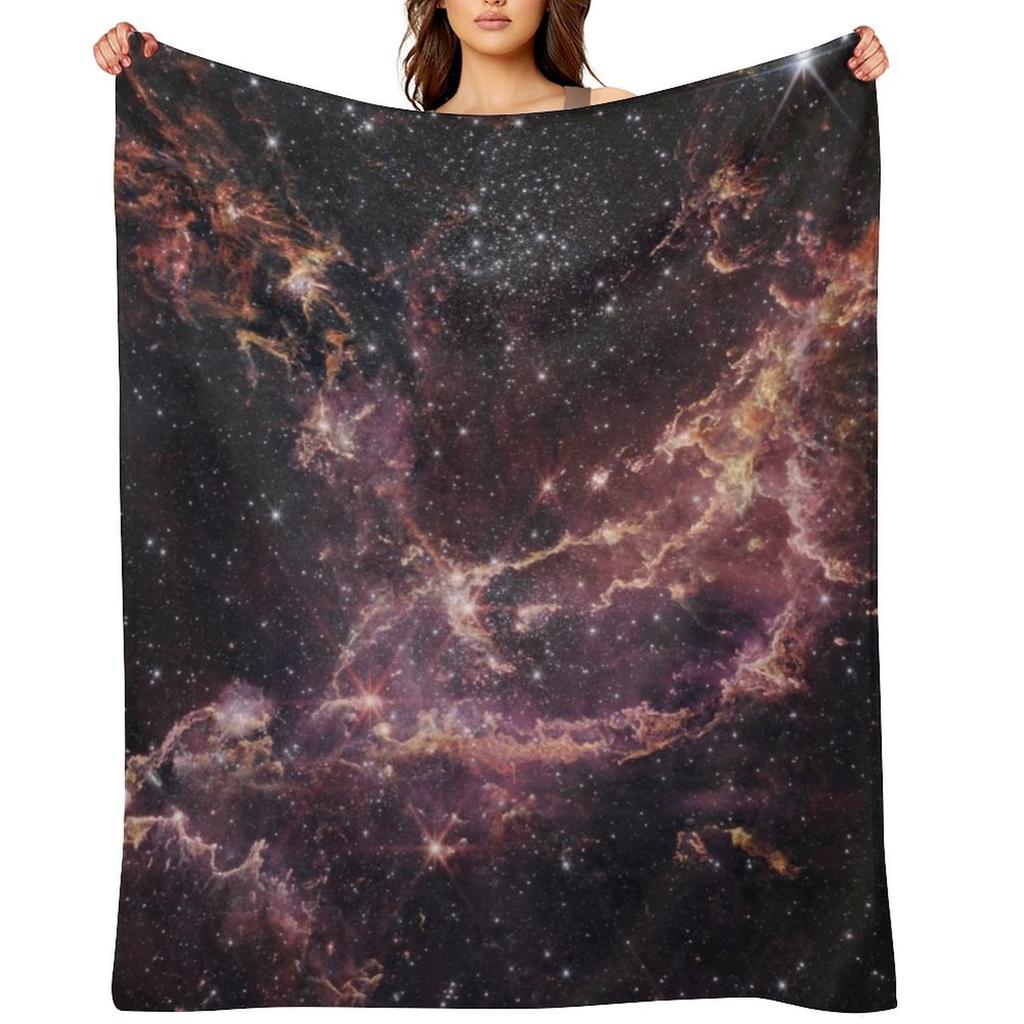 NASA's James Webb Space Telescope Small Magellanic Cloud NGC 346 Picture Throw Blanket Kid'S wednesday for sofa Blankets