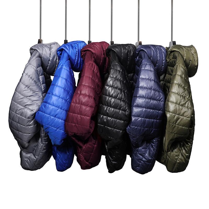 Cotton-padded Jacket Men's Autumn and Winter Sports and Leisure Simple Solid Color Youth Jacket Warm Cotton-padded Jacket Hooded Big Padded Jacket