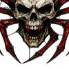 Indoor Porch Hanging Decor Halloween Wind Chime Skull Spider Suncatcher Double Side Printed Acrylic Window Dark Aesthetic Room Accents Ornament,