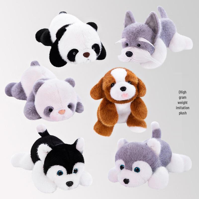 

Creative Cute Lying Husky Panda Plush Toy 33 cm