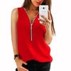 Fashion Women Summer Vest Top Featuring Stylish Sleeveless Design And Comfortable Chiffon Fabric