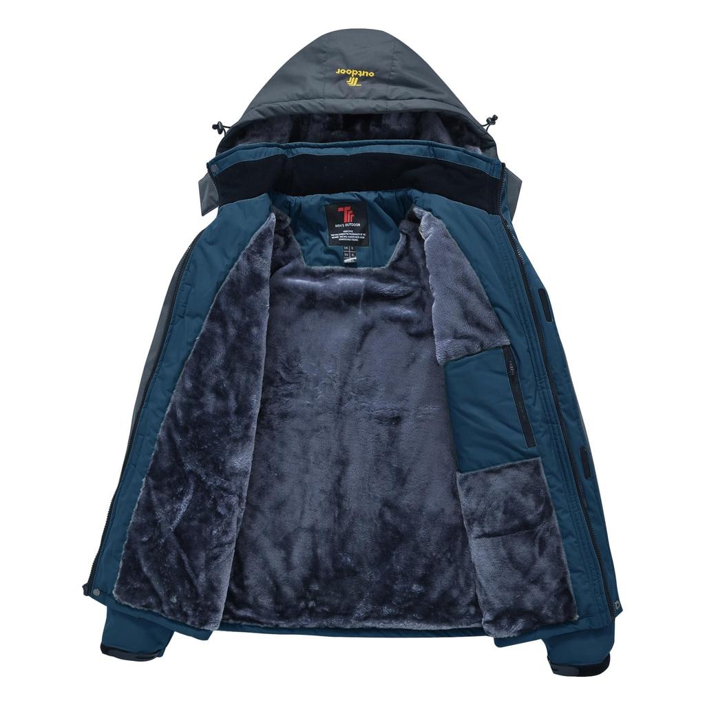 Větruodolná a zimní bunda Gopuune pro a Práci Hory a Nadměrné Velikosti Pánská s fleecovou podšívkou Turistická, Motorkářská, Snowboardová, Oblečení,