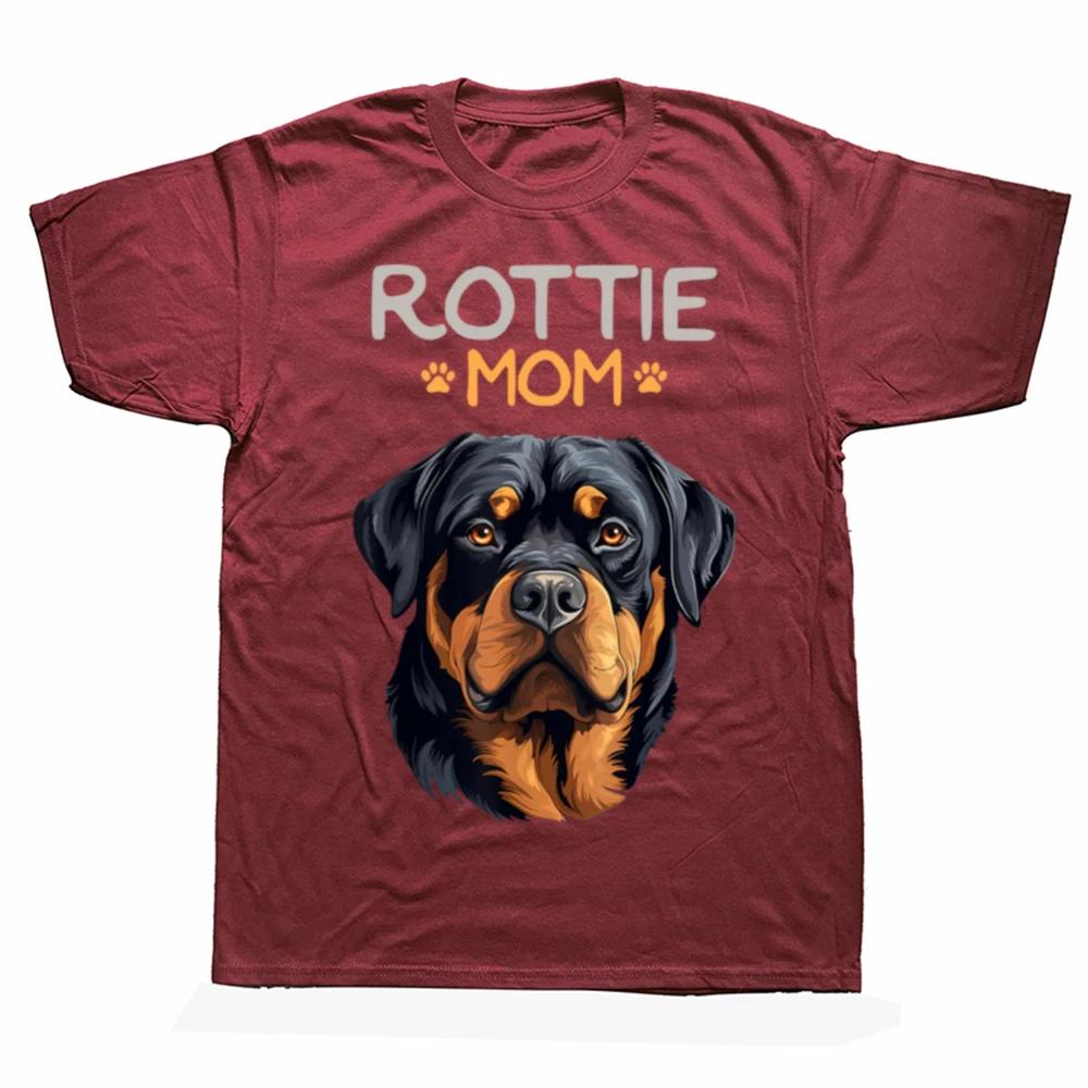 Rottweiler Mom Novelty Rottie Dog T Shirt Oversize Printed Casual Tee shirt Casual Short Sleeve Vintage Couples TShirt
