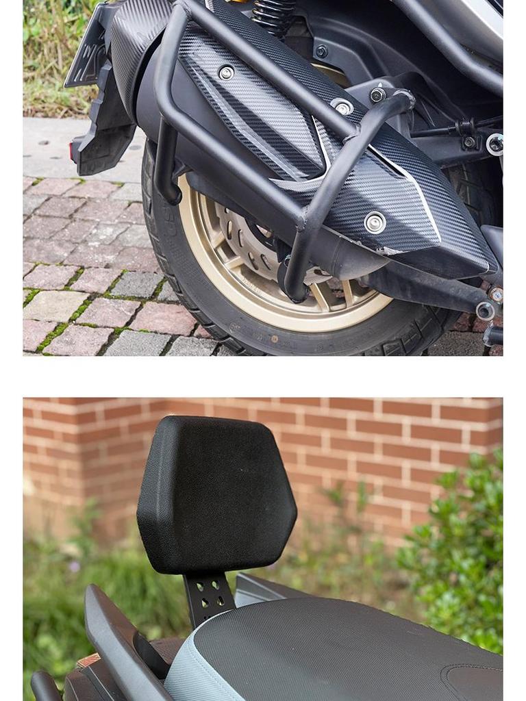 Suits Sym Husky 300: Bumper Guard, Anti-Fall Bar, Rear and Tail Rack, Backrest Mod Accessories