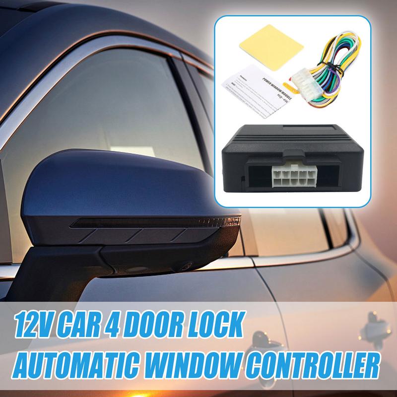 12V Auto Window Closer Module 4-Door Automatic Closing System Anti-Pinch Protection Window Lock Actuator For Car Truck SUV