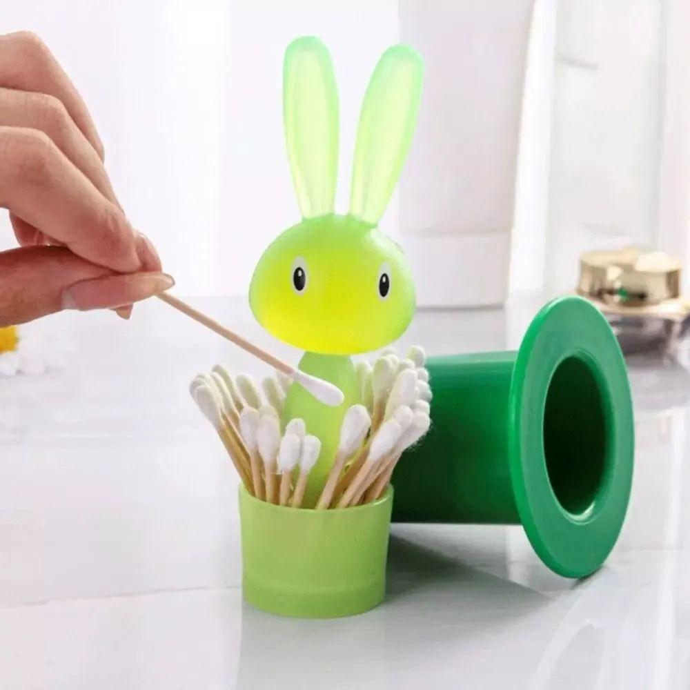 Dustproof Rabbit Toothpick Holder Press Type Toothpick Organizer  Desktop Decor