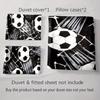Soccer-themed design. Bedding Duvet cover sets Duvet covers Pillowcases gifts (1 * Duvet Cover 2 * Pillowcases, without duvet insert)
