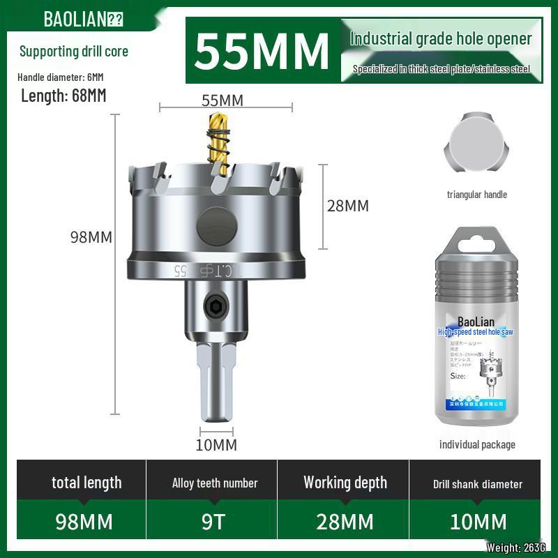 Metal için Çok Fonksiyonlu Süper Sert Paslanmaz Çelik Delik Zımbalama Matkap Ucu