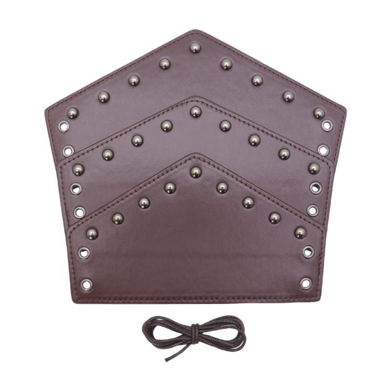 Historical Arm Guard Cosplay Arm Gauntlets Vintage Armband Knight Arm Guard Festival Costume PU Leather Arm Bracers