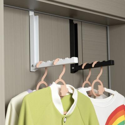 Collapsible Hooks Over-Door Coat Rack Space-Saving Door Organizer Rack  Laundry Room