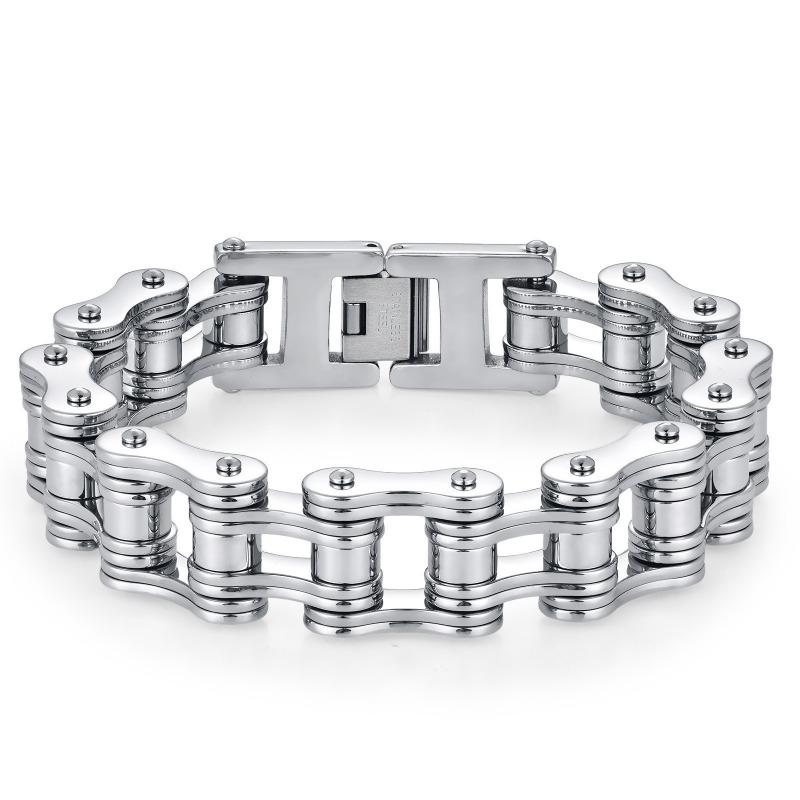 1PC Selected Titanium Steel Handheld Bicycle Chain Men's Elegant Simple Stainless Steel Single Bike Chain Wrist Chain Motorcycle Chain